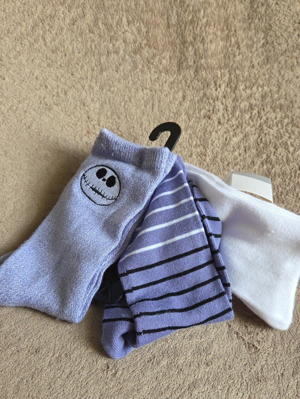 Bundle of 3 Pairs Disney The Nightmare Before Christmas Blue Boot Socks